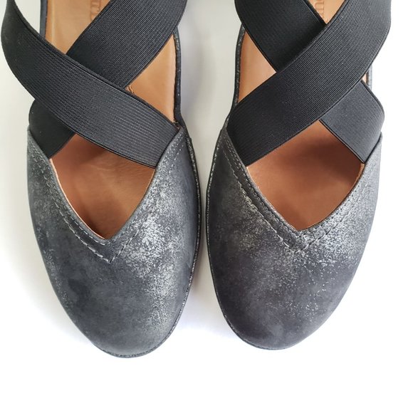L'Amour Des Pieds Maryjane Comfort Shoes Gray Leather Slip On Strappy Shoe 7.5 - Picture 3 of 12